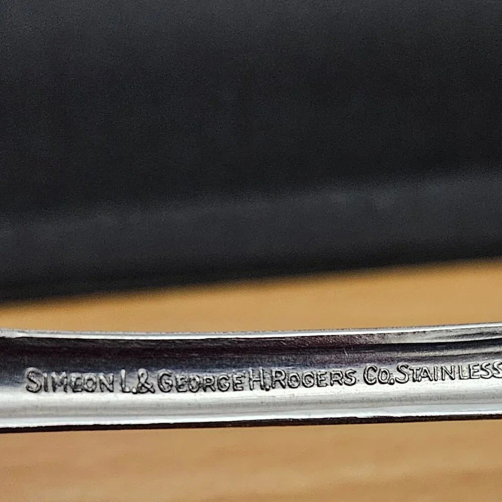 4 Stainless Serving Pcs: 3 National Korea - 1 Simeon I. & George H. Rogers Co.
